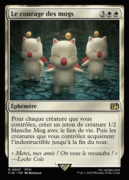 Le courage des mogs, carte Magic FIN 27 — extension Final Fantasy