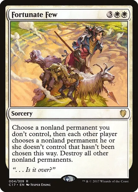 Fortunate Few, Magic card C17 4 — Commander 2017 set