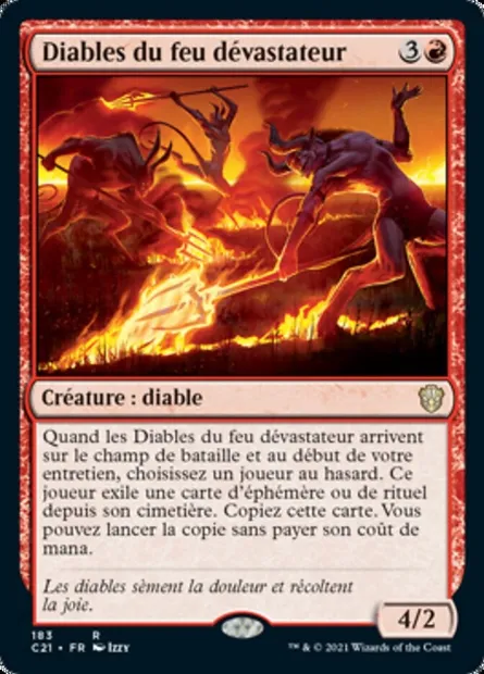 Diables du feu dévastateur, carte Magic C21 183 — extension Commander 2021