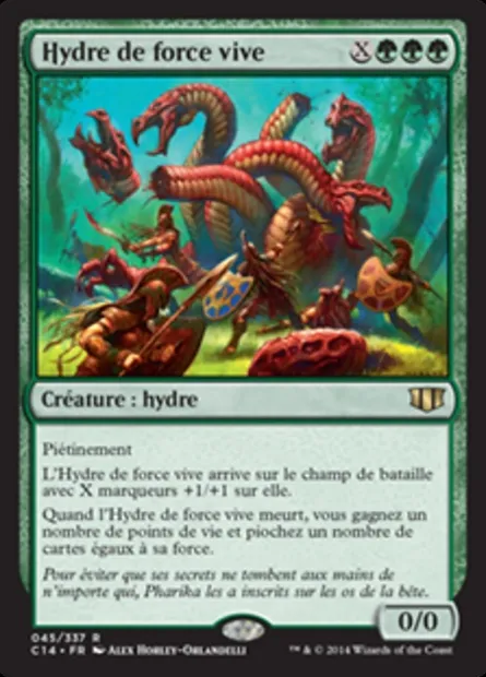Hydre de force vive, carte Magic C14 45 — extension Commander 2014
