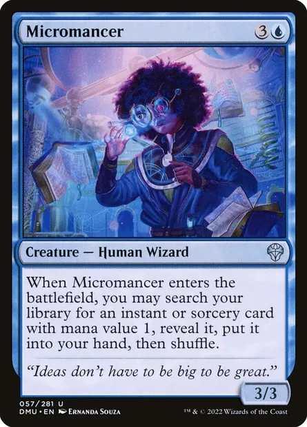 Micromancer, Magic card DMU 57 — Dominaria United set