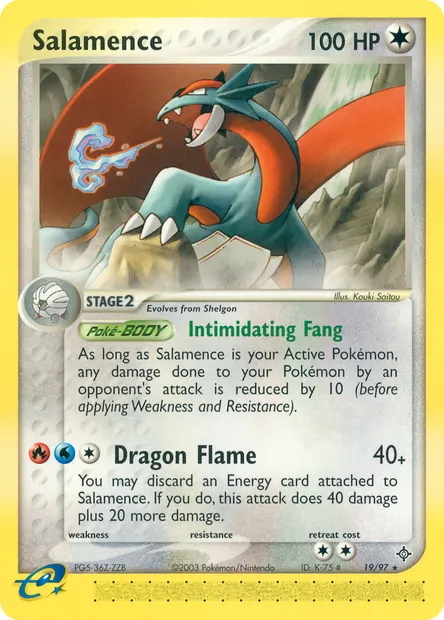 Salamence, Pokémon card DR 19 — Dragon set