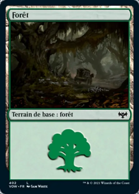 Forêt, carte Magic VOW 402 — extension Innistrad : noce écarlate