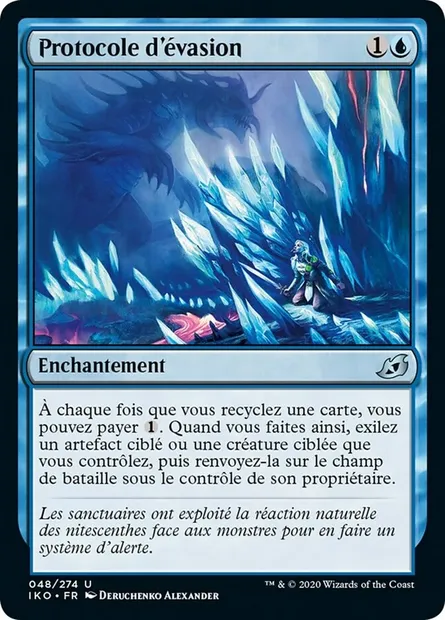 Protocole d'évasion, carte Magic IKO 48 — extension Ikoria: Lair of Behemoths