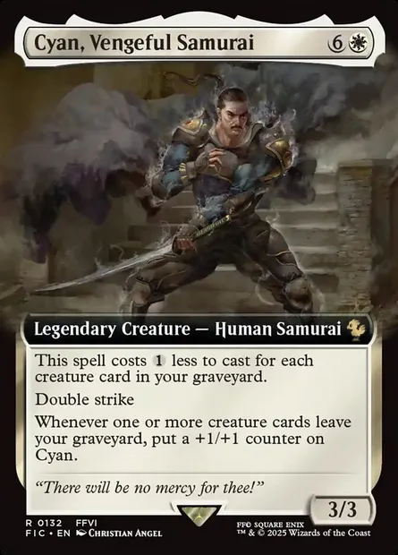 Cyan, Vengeful Samurai, Magic card FIC 132 — Final Fantasy Commander set
