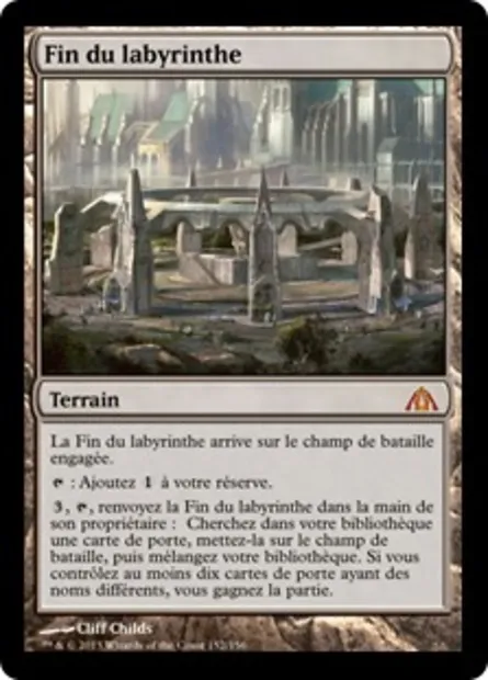 Fin du labyrinthe, carte Magic DGM 152 — extension Le labyrinthe du dragon