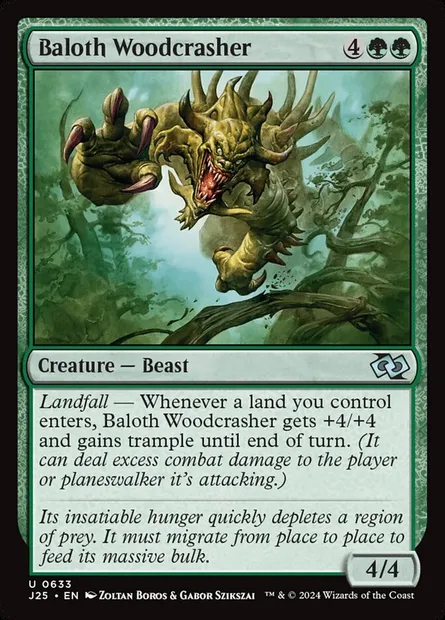 Baloth Woodcrasher, Magic card J25 633 — Foundations Jumpstart set