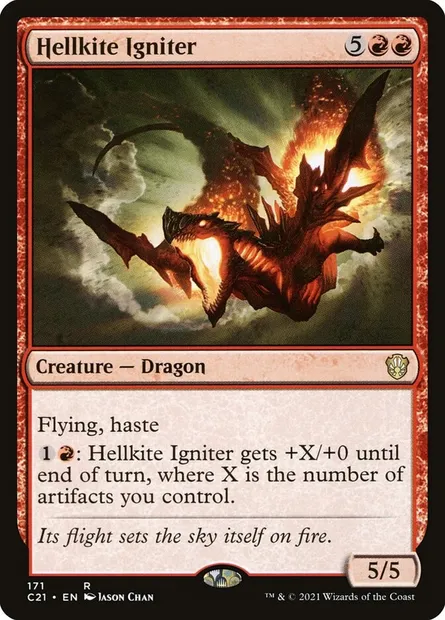 Hellkite Igniter, Magic card C21 171 — Commander 2021 set