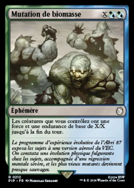 Mutation de biomasse, carte Magic PIP 212 — extension Fallout