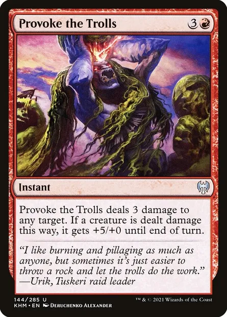 Provoke the Trolls, Magic card KHM 144 — Kaldheim set