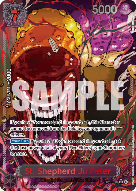 St. Shepherd Ju Peter, One Piece card OP13-084 — CARRYING ON HIS WILL set