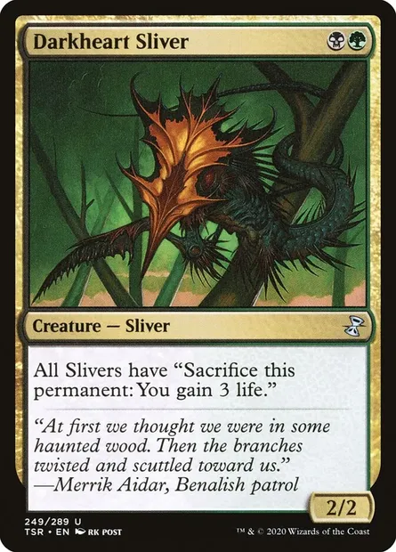 Darkheart Sliver, Magic card TSR 249 — Time Spiral Remastered set