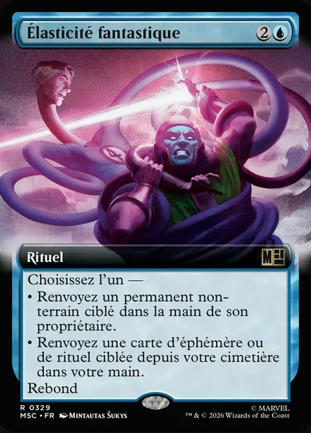 Élasticité fantastique, carte Magic MSC 329 — extension Marvel Super Heroes Commander