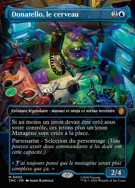 Donatello, le cerveau, carte Magic TMC 2 — extension Teenage Mutant Ninja Turtles Eternal