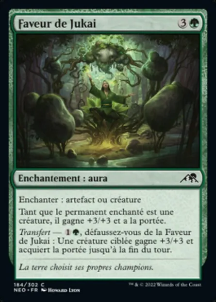 Faveur de Jukai, carte Magic NEO 184 — extension Kamigawa: La Dynastie Néon