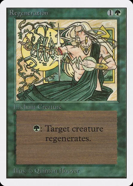 Régénération, carte Magic 2ED 214 — extension Unlimited Edition