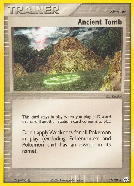 Ancient Tomb, Pokémon card HL 87 — Hidden Legends set