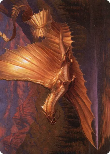 Adult Gold Dragon // Adult Gold Dragon, Magic card AAFR 58 — Adventures in the Forgotten Realms Art Series set