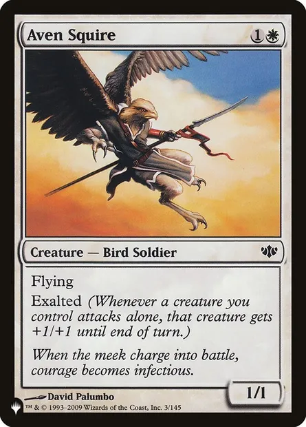 Écuyer avemain, carte Magic PLST CON-3 — extension The List