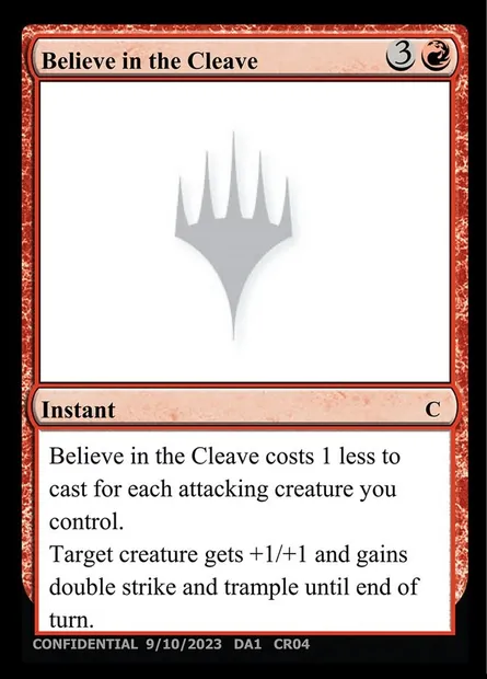 Believe in the Cleave, carte Magic UNK CR04b — extension Unknown Event