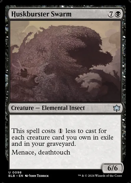Huskburster Swarm, Magic card BLB 98 — Bloomburrow set
