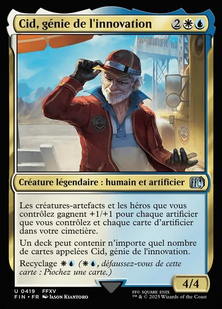 Cid, génie de l'innovation, carte Magic FIN 419 — extension Final Fantasy