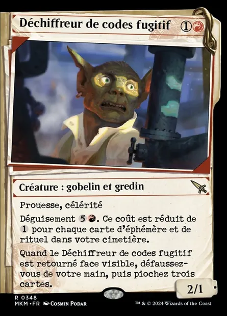 Déchiffreur de codes fugitif, carte Magic MKM 348 — extension Murders at Karlov Manor