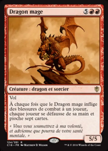 Dragon mage, carte Magic C16 124 — extension Commander 2016