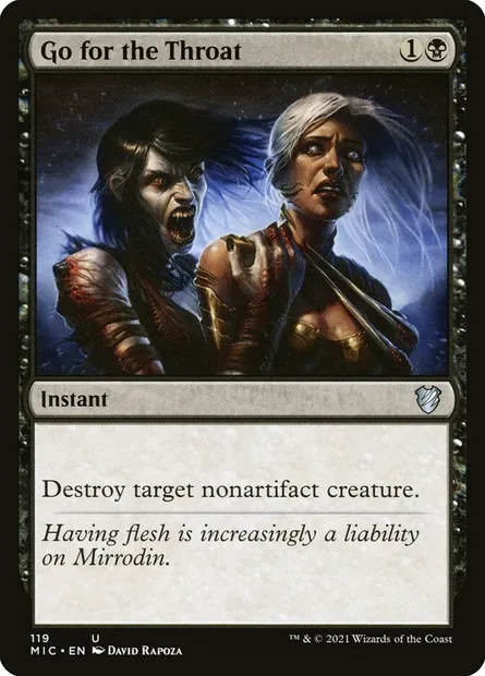 Go for the Throat, Magic card MIC 119 — Midnight Hunt Commander set