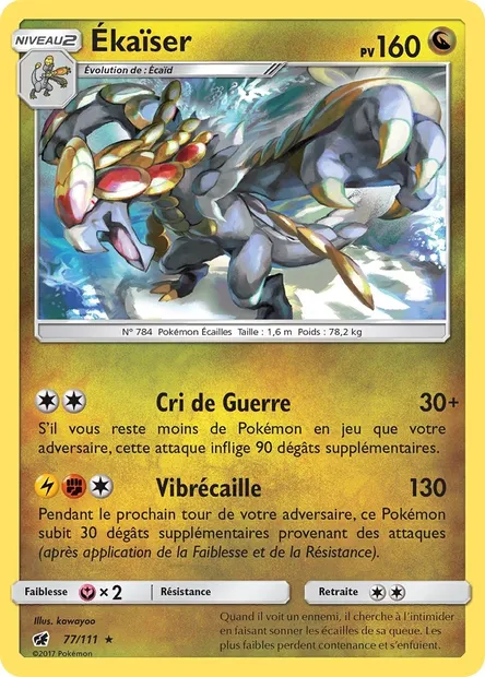 Ékaïser, carte Pokémon CIN 77 — extension Invasion Carmin