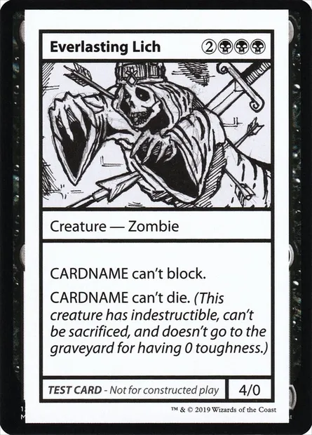 Everlasting Lich, carte Magic CMB2 41 — extension Mystery Booster Playtest Cards 2021