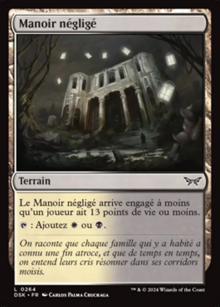 Manoir négligé, carte Magic DSK 264 — extension Duskmourn: House of Horror
