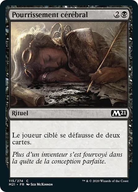 Pourrissement cérébral, carte Magic M21 115 — extension Core Set 2021