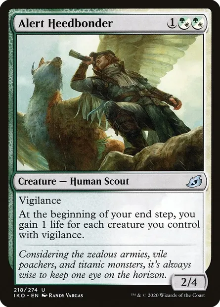 Alert Heedbonder, Magic card IKO 218 — Ikoria: Lair of Behemoths set