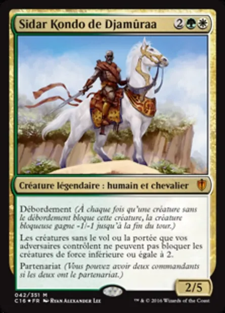 Sidar Kondo de Djamûraa, carte Magic C16 42 — extension Commander 2016