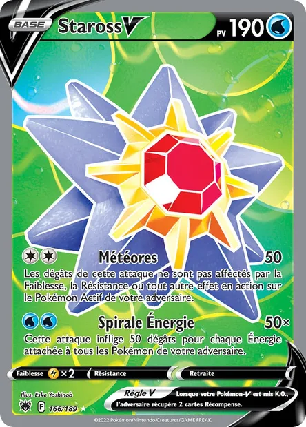 Staross V, carte Pokémon ASR 166 — extension Astres Radieux
