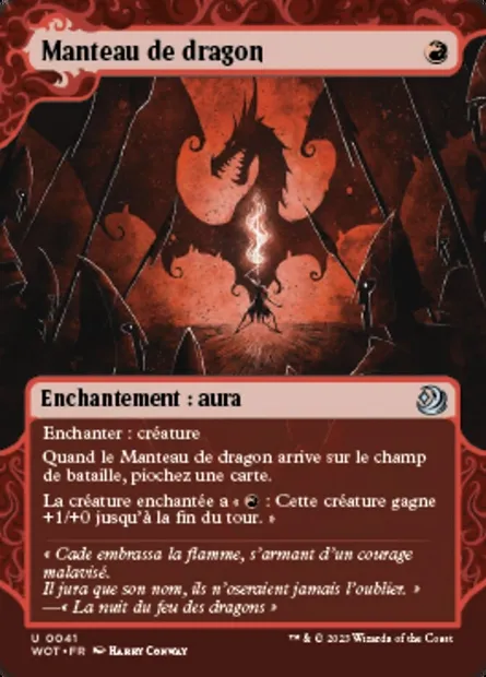 Manteau de dragon, carte Magic WOT 41 — extension Wilds of Eldraine: Enchanting Tales