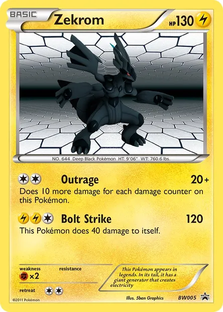 Zekrom, Pokémon card BW 05 — BW Black Star Promos set