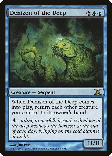Denizen of the Deep, Magic card 10E 80 — Tenth Edition set