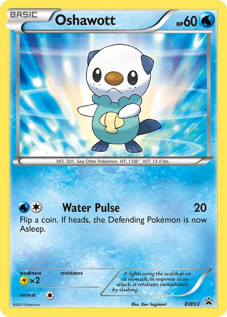 Oshawott, Pokémon card BW 03 — BW Black Star Promos set