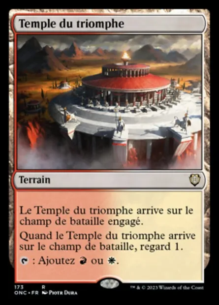 Temple du triomphe, carte Magic ONC 173 — extension Phyrexia: All Will Be One Commander