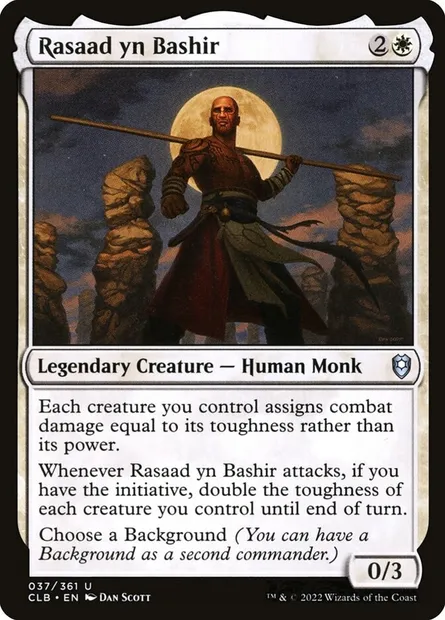 Rasaad yn Bashir, Magic card CLB 37 — Commander Legends: Battle for Baldur's Gate set