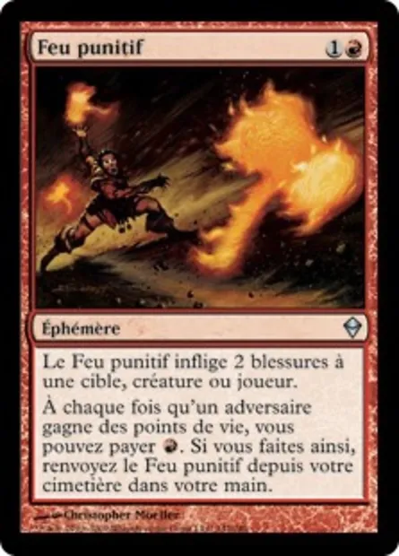 Feu punitif, carte Magic ZEN 142 — extension Zendikar