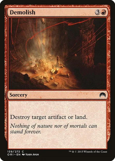 Demolish, Magic card ORI 139 — Magic Origins set