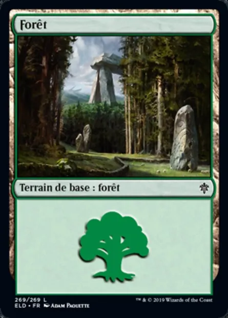 Forêt, carte Magic ELD 269 — extension Throne of Eldraine