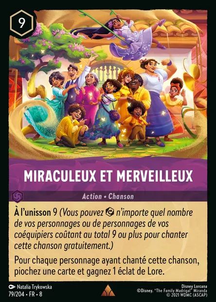 Miraculeux et merveilleux, carte Disney Lorcana CH8-079 — extension Le Règne de Jafar
