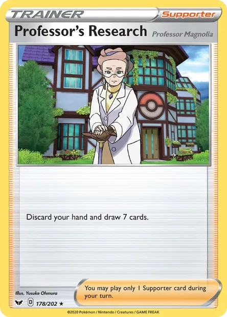 Professor's Research (Professor Magnolia), Pokémon card SSH 178 — Sword & Shield set