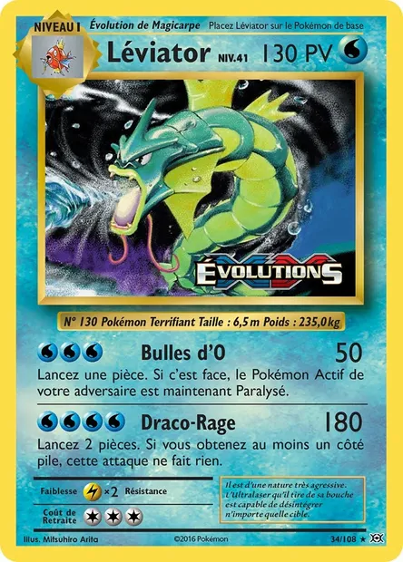 Léviator, carte Pokémon EVO 34 — extension Évolutions
