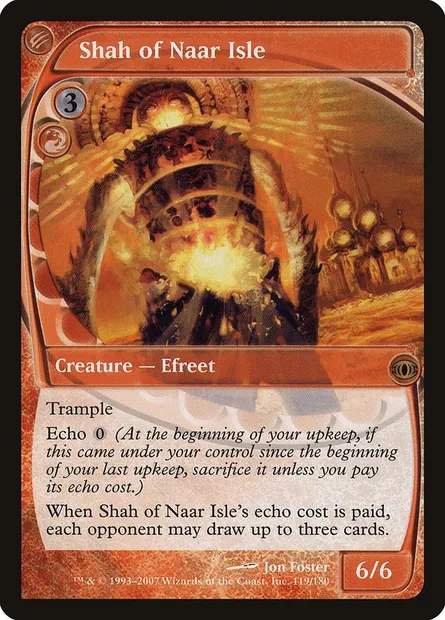 Schah de l'Île de Naâr, carte Magic FUT 119 — extension Vision de l'Avenir