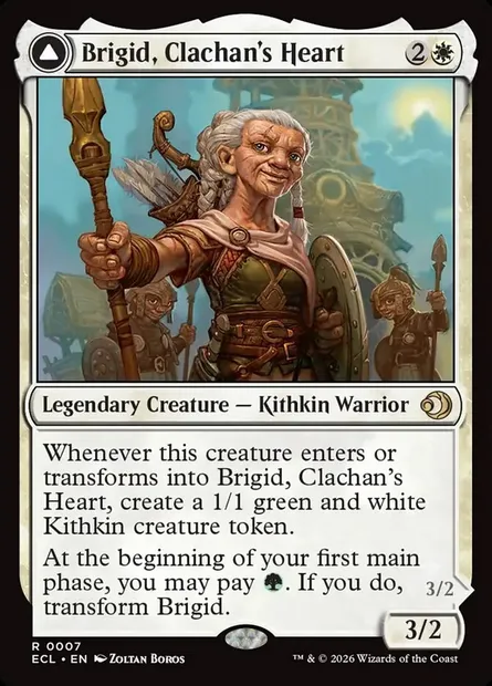 Brigid, Clachan's Heart // Brigid, Doun's Mind, Magic card ECL 7 — Lorwyn Eclipsed set